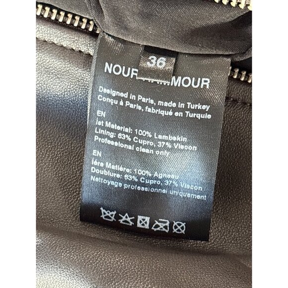 Women's Brown Leather Jacket - Picture 7 of 13